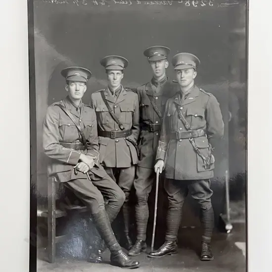 Six Burton Bros. Military Subject B/W Photographic Prints