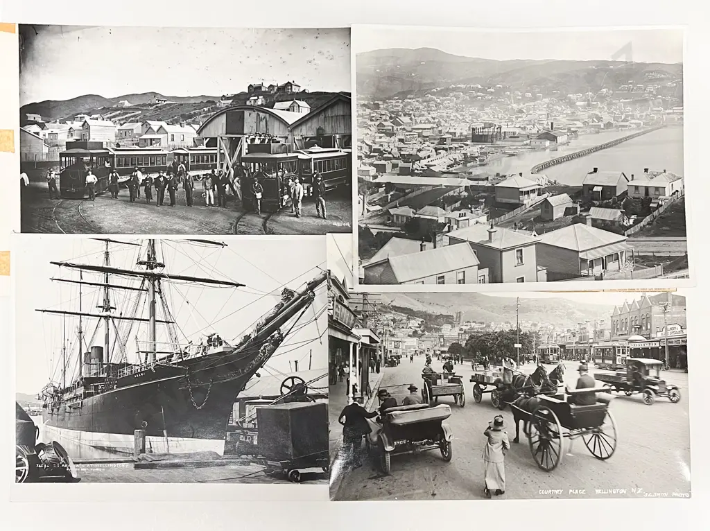 Eight Burton Bros B/W Photographic Prints with Wellington Subject & Various and assorted Image 1++