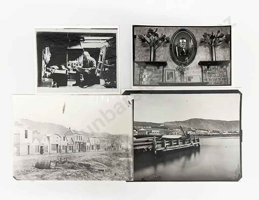 Eight Burton Bros B/W Photographic Prints with Wellington Subject & Various and assorted Image 1++