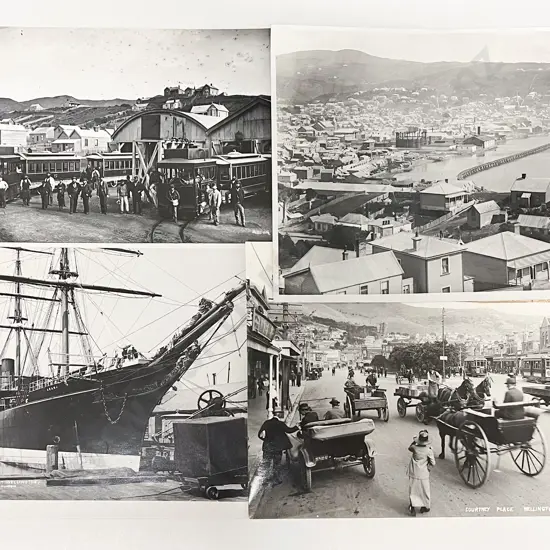 Eight Burton Bros B/W Photographic Prints with Wellington Subject & Various and assorted