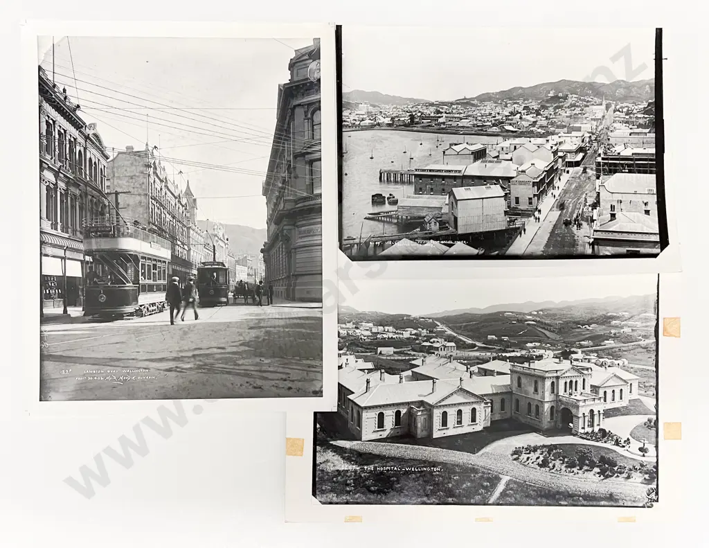 Eight Burton Bros B/W Photographic Prints with Wellington Subject & Various and assorted Image 1++