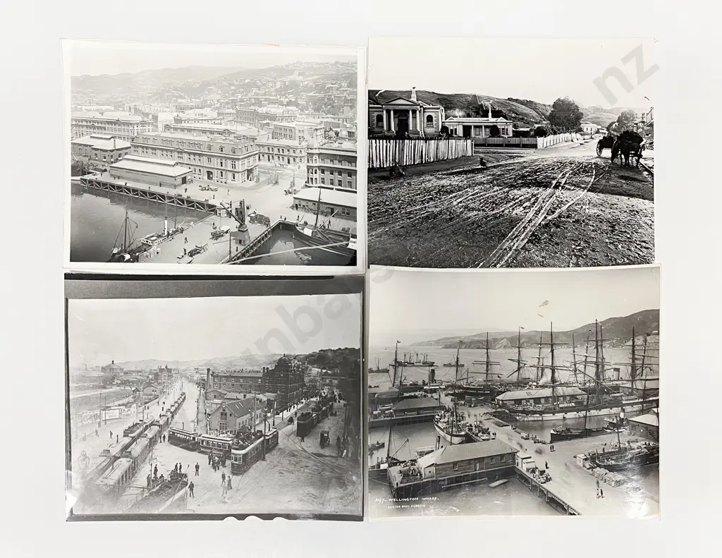 Eight Burton Bros B/W Photographic Prints with Wellington Subject & Various Image 1++