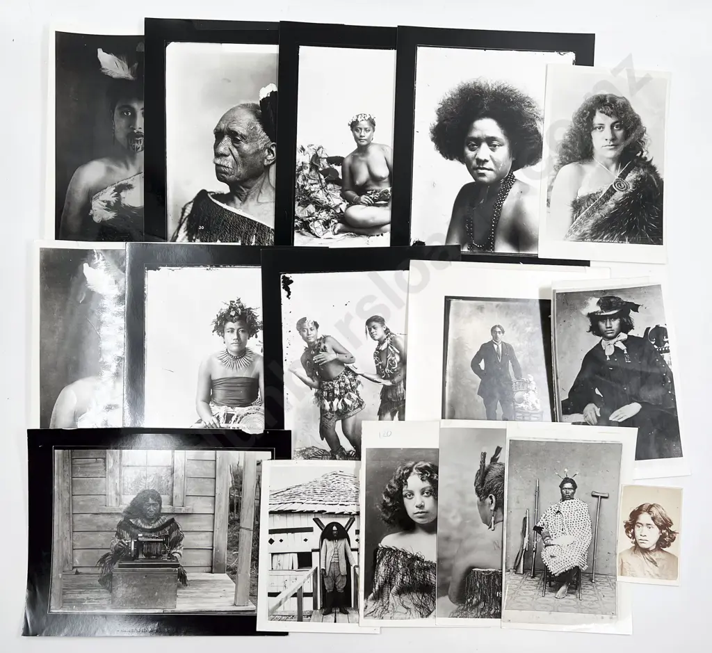 14 B/W Photographic Prints incl. Māori portraits Image 1++