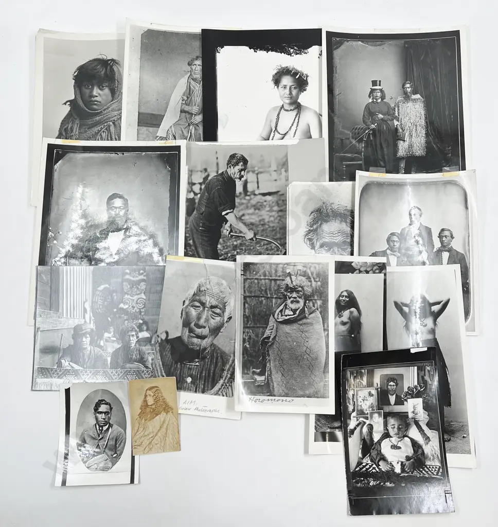 16 B/W Photographic Prints incl. Māori Portraits Image 1++