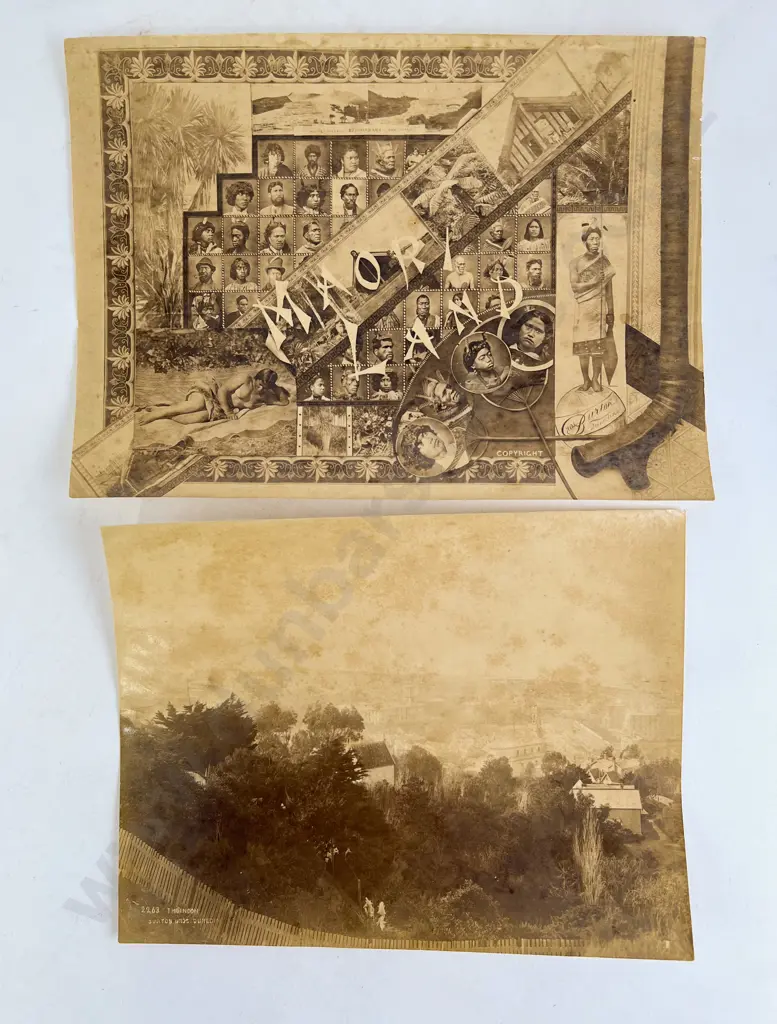 14 Māori Subject B/W Photographic Prints together with two period sepia prints Image 1++
