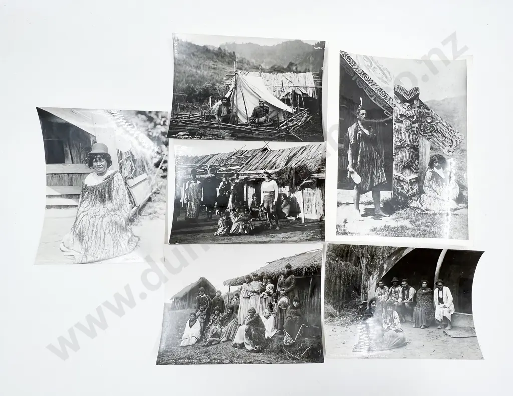 32 Burton Bros. Māori Subject B/W Photographic Reproduced Prints Image 1++