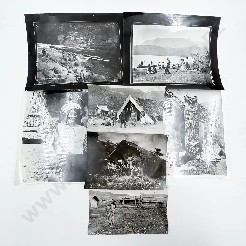 36 Burton Bros. Māori Subject B/W Photographic Produced Prints Image 1++