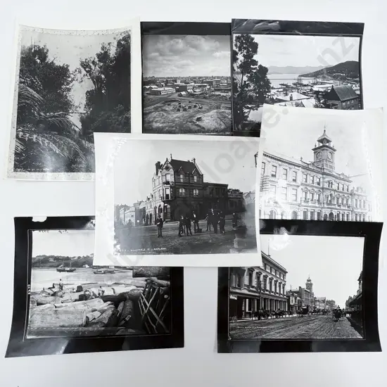 16 B/W Photographic Prints incl. Burton Bros. of NZ Subjects and Various Vintage
