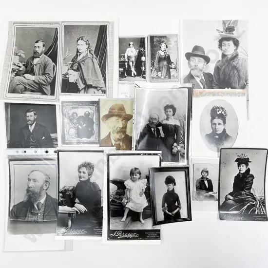 38 J. Bragge B/W Photographic Reproduced Prints of Colonial Portraits and Various