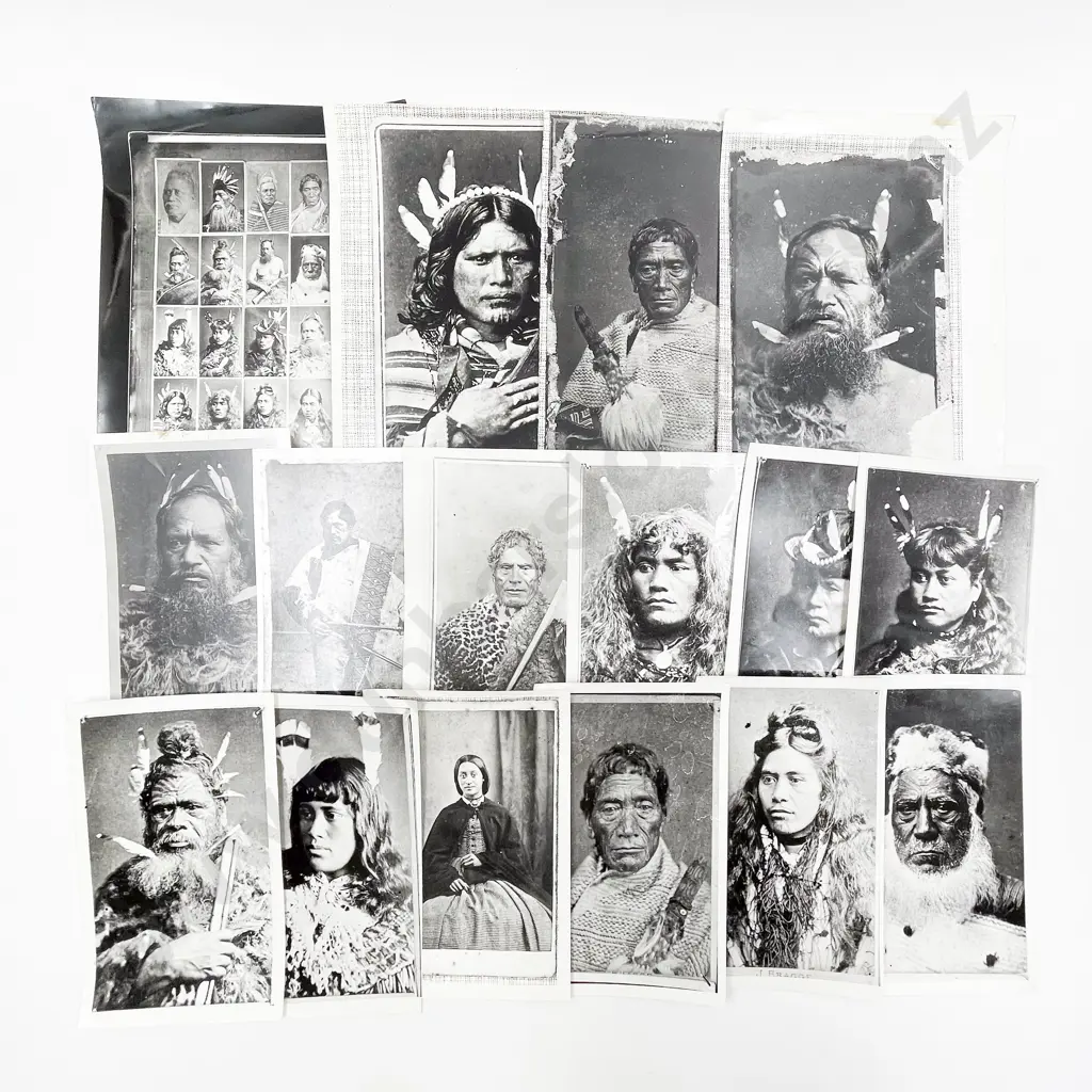 38 J. Bragge B/W Photographic Reproduced Prints of Māori Portraits and Wellington Views Image 1++