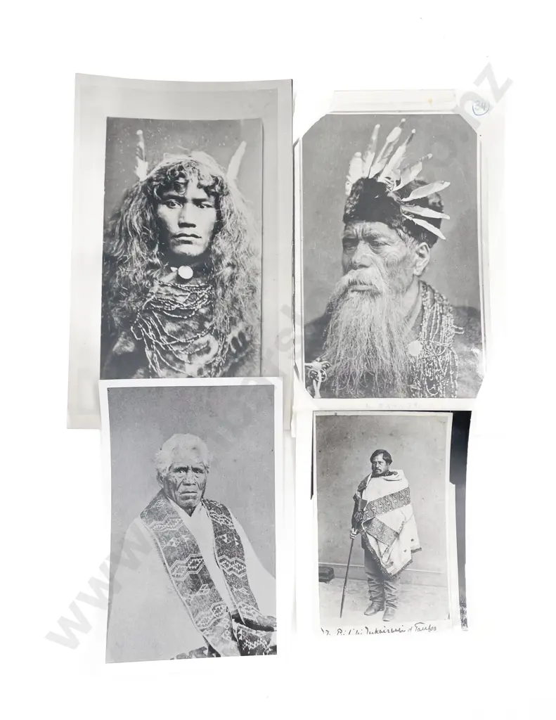 38 J. Bragge B/W Photographic Reproduced Prints of Māori Portraits and Wellington Views Image 1++