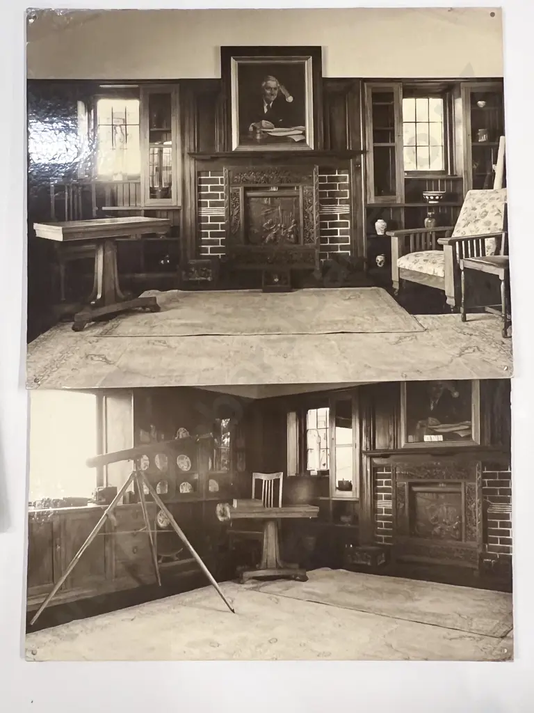 14 Reproduction B/W Colonial Views and Portraits Large Scale Mounted on Cardboard Image 1++