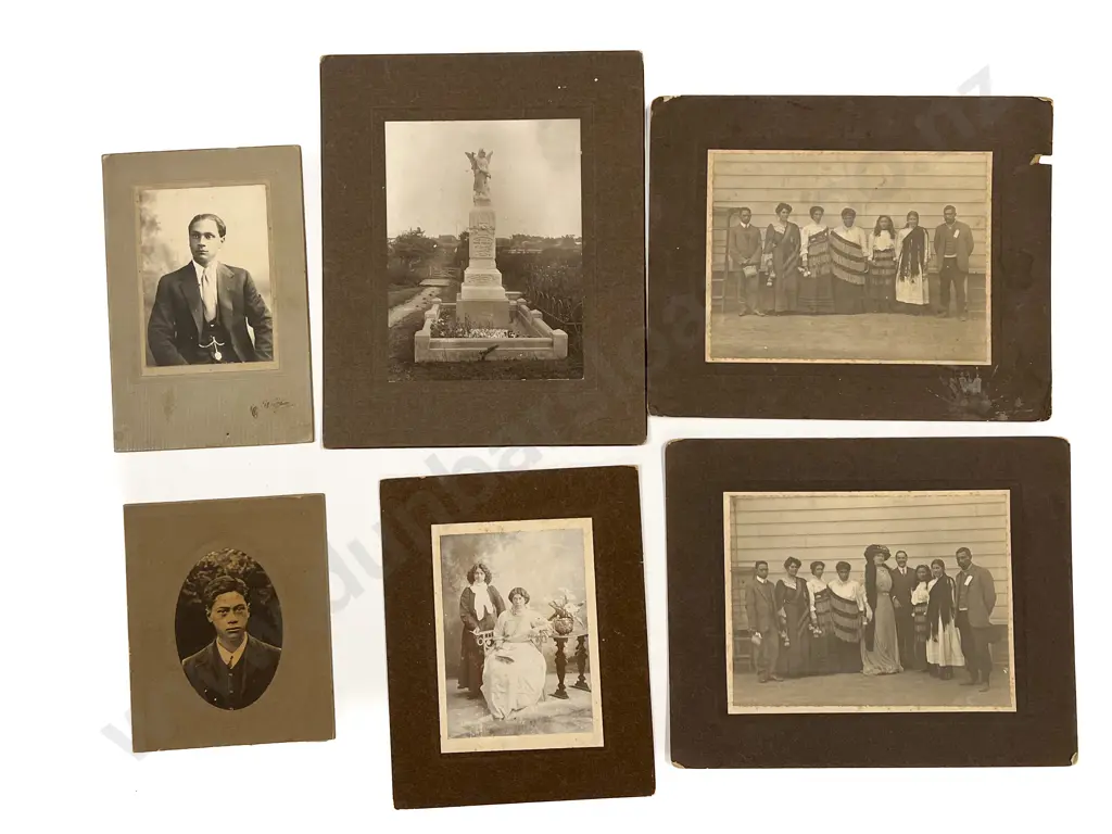 Early C20th Six Period B/W Maori Subject Photographs Image 1++