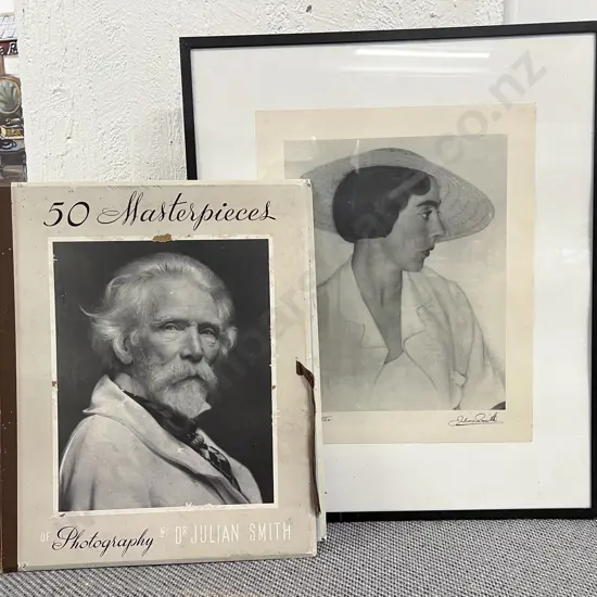 Three Framed Portrait Photographs & Vintage Print