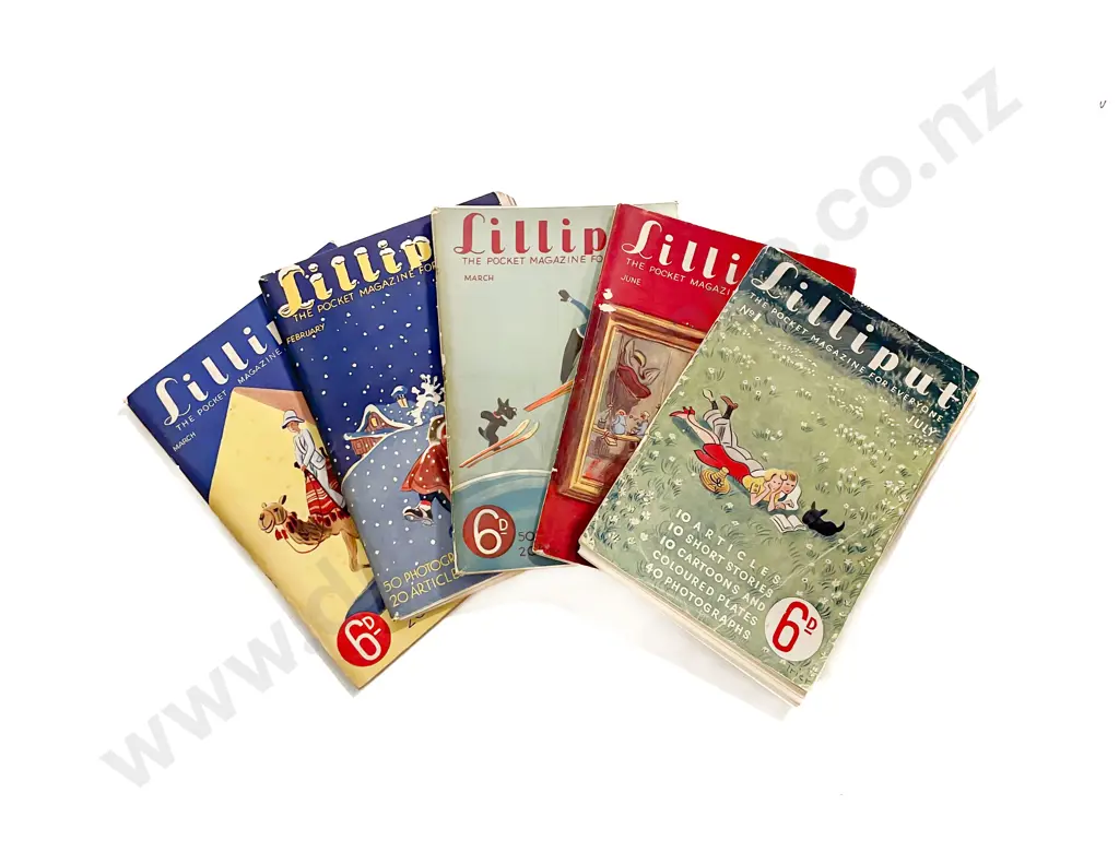 Carton Quantity Lilliput Magazines 1940's to Early 50's Image 1++