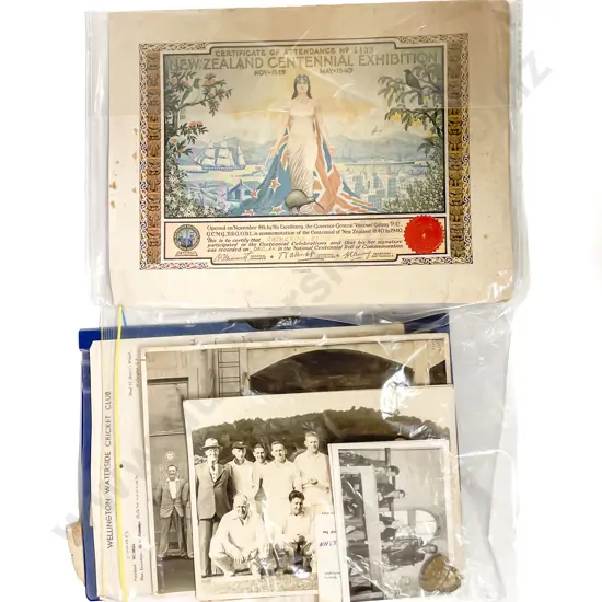 Mixed Lot - Ephemera relating to Wgtn Waterside Cricket Club