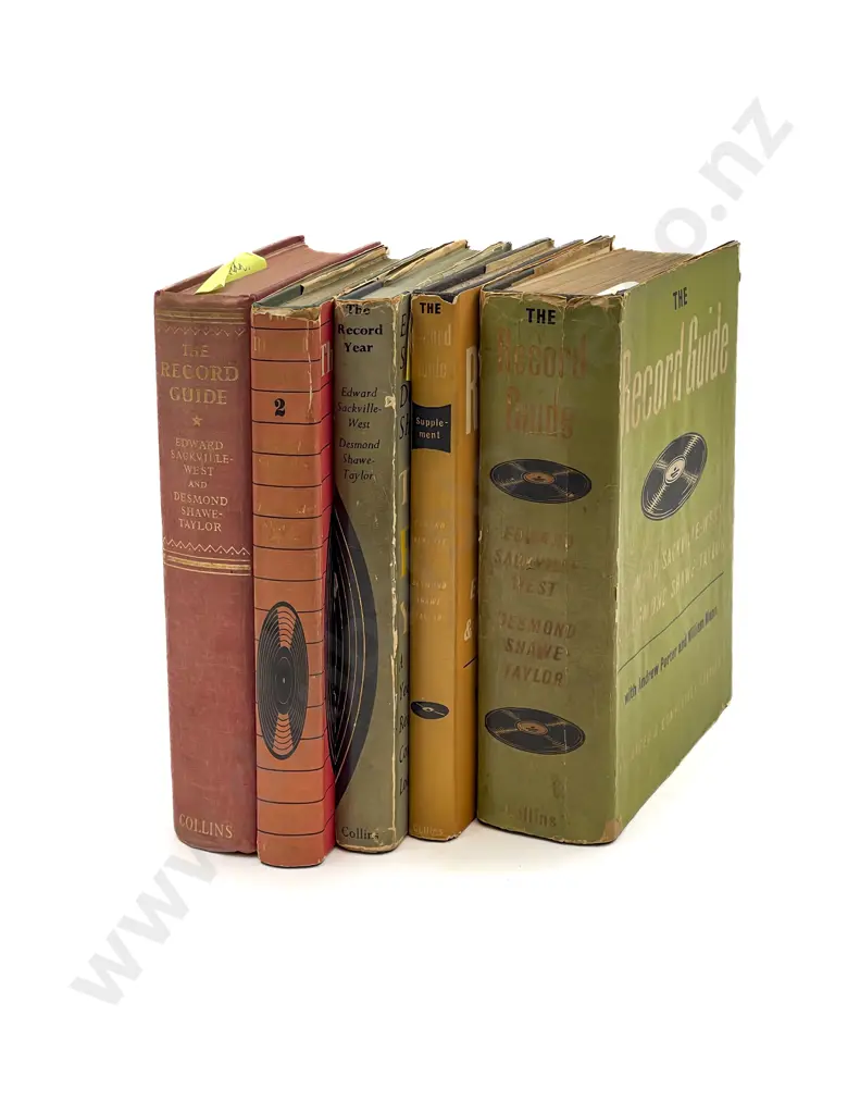 Five Assorted Volumes of the Record Guide & The Record Year Image 1++