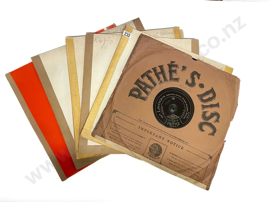 Seven Early C20th Pathe's Disc Records Image 1++