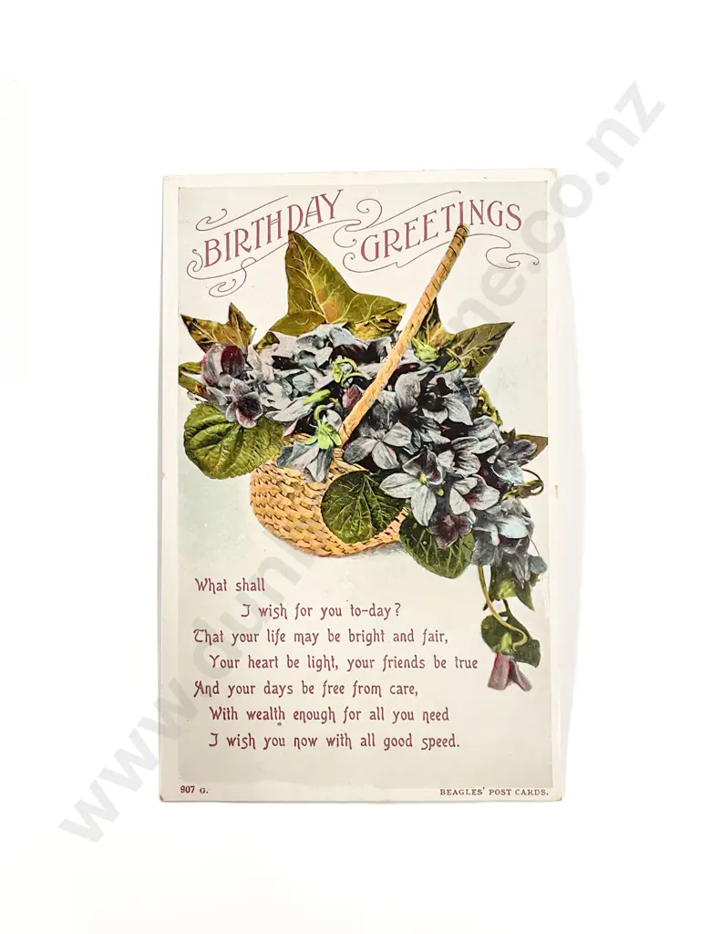 Collection of Assorted Early C20th Birthday Postcards Image 1++