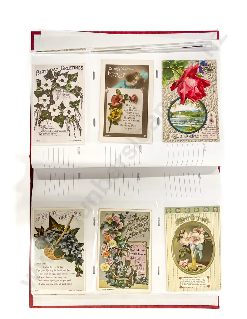 Collection of Assorted Early C20th Birthday Postcards Image 1++