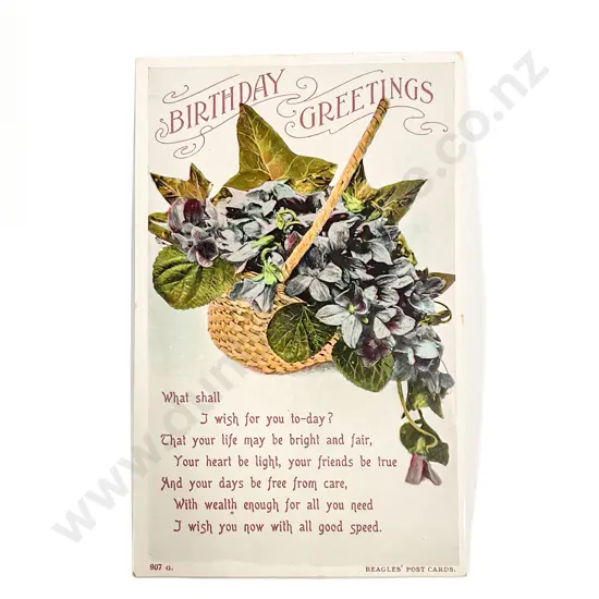 Collection of Assorted Early C20th Birthday Postcards
