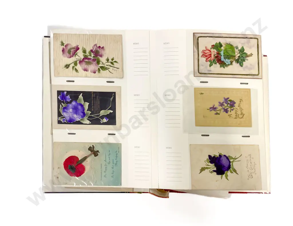 Collection Early C20th Embossed Botanic & Silk Postcards Image 1++