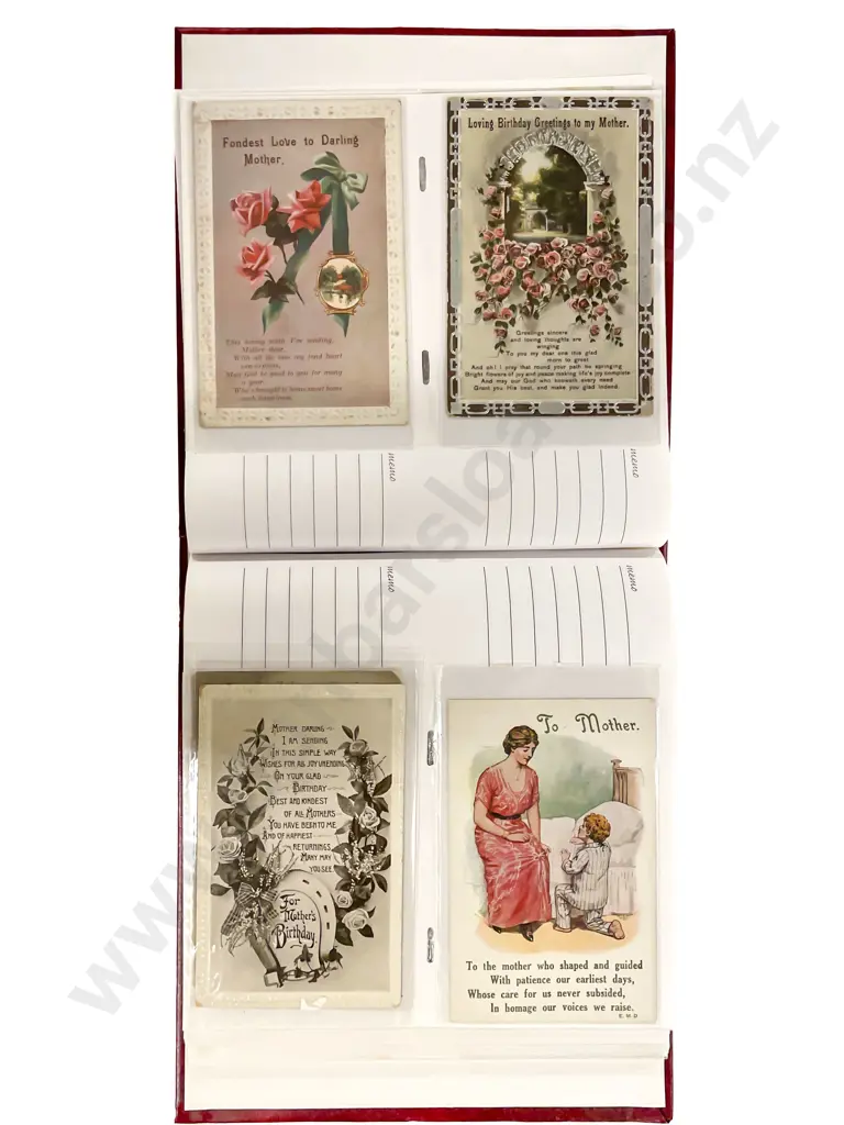 Two Album Collections of Various International Greetings Postcards etc Image 1++