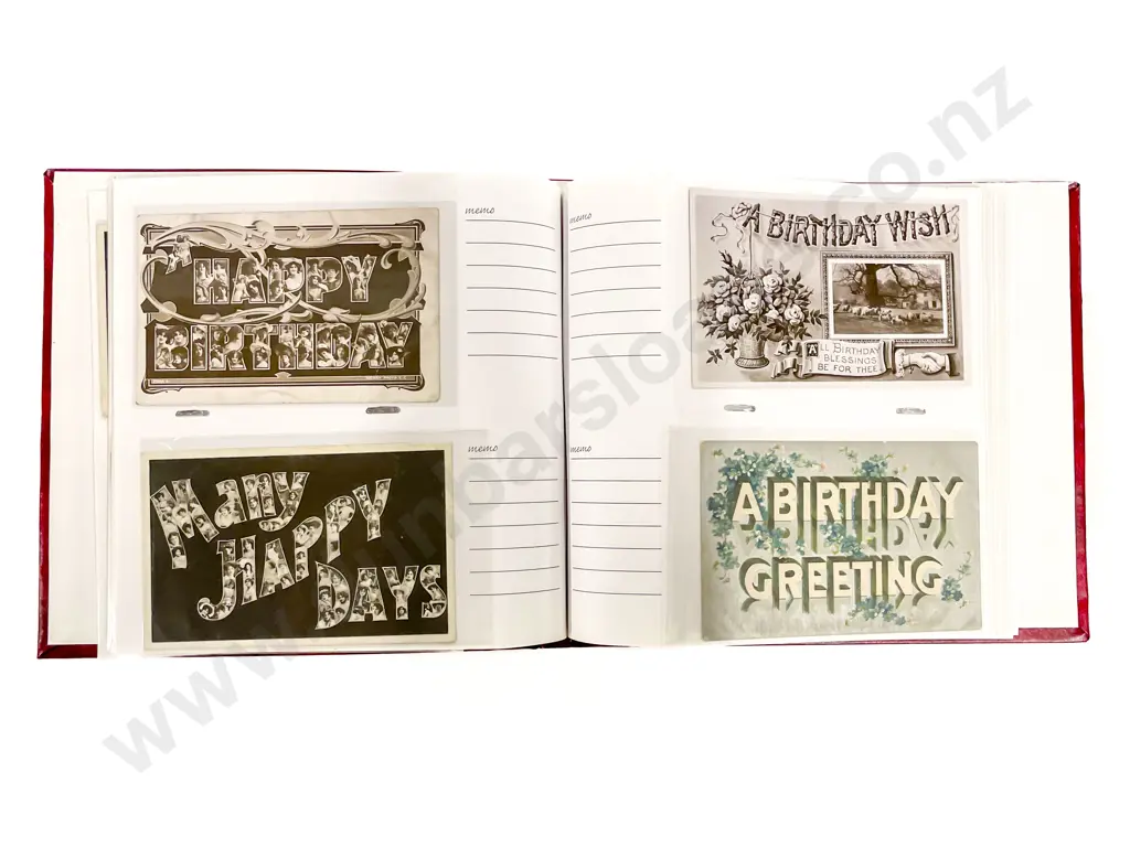 Two Album Collections of Various International Greetings Postcards etc Image 1++