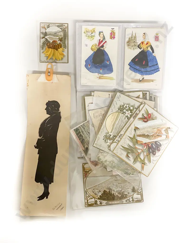 Collection of European National Costume Silk Postcards Image 1++