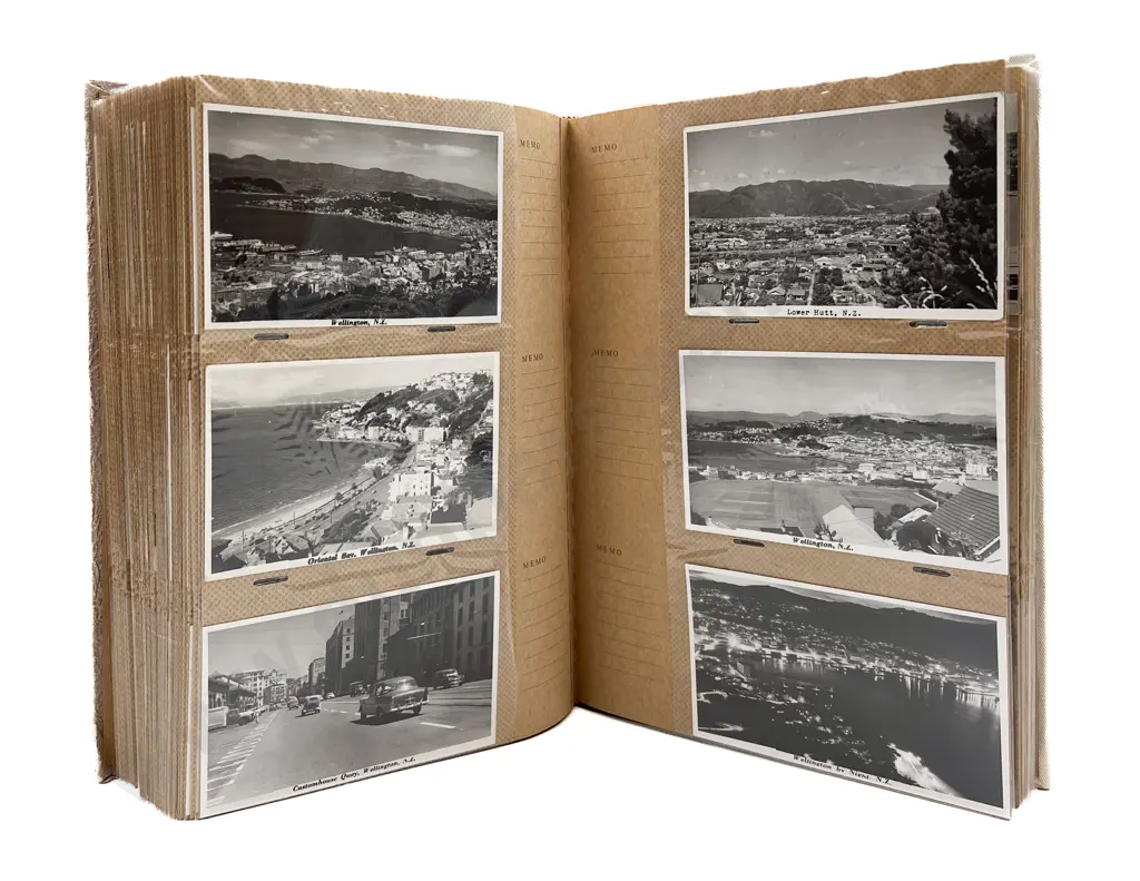Large Album Early NZ Postcards Mainly Wellington Image 1++