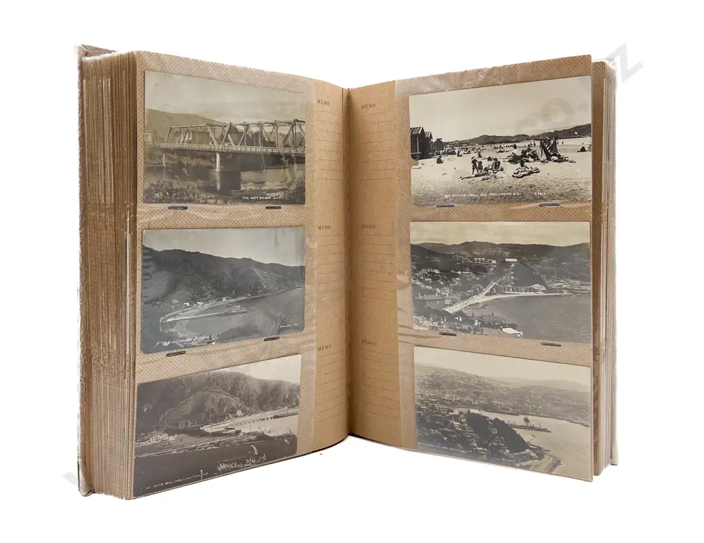 Large Album Early NZ Postcards Mainly Wellington Image 1++