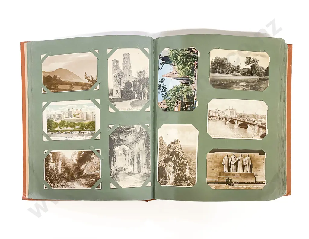 Large Vintage World Postcard Album Image 1++