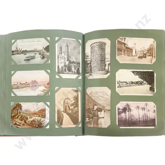 Large Vintage World Postcard Album