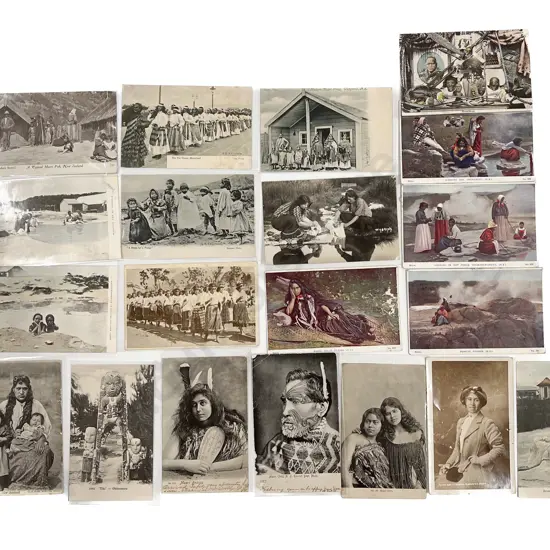 Collection of Twenty Vintage Maori Portrait & Scenic Postcards