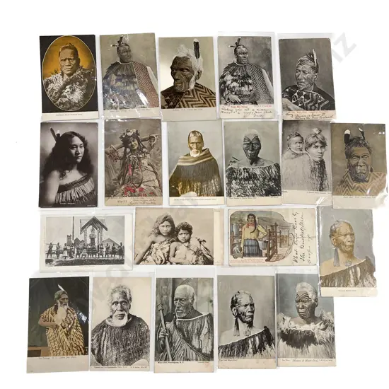 Collection of Twenty Vintage Maori Portrait & Scenic Postcards