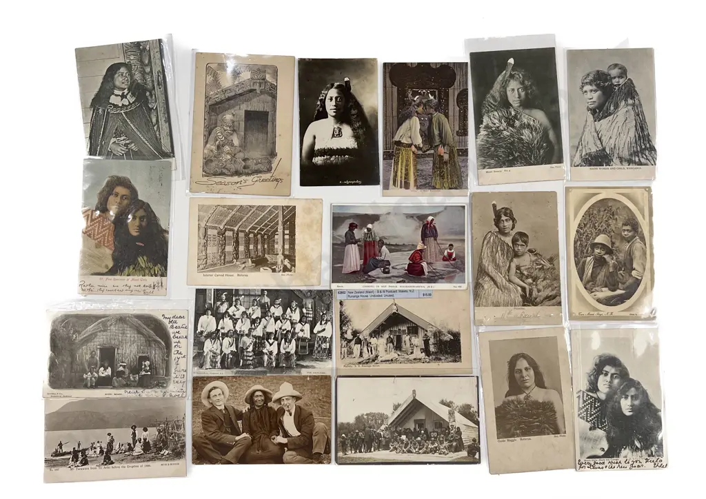Collection of Twenty Vintage Maori Portrait & Scenic Postcards Image 1++