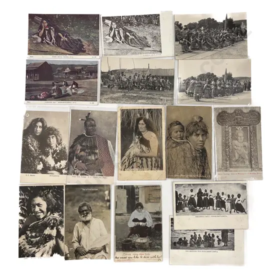 Collection of Twenty Vintage Maori Portrait & Scenic Postcards