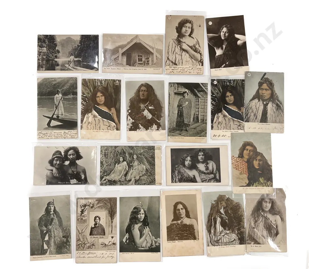 Collection of Twenty Vintage Maori Portrait & Scenic Postcards Image 1++