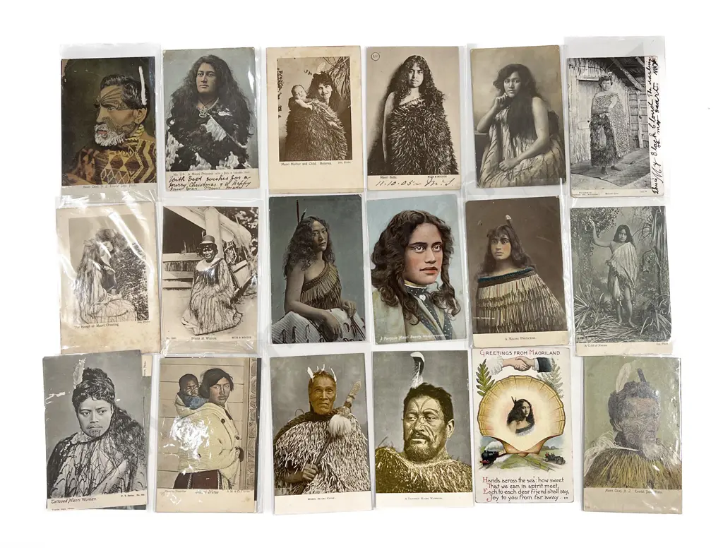 Collection of Twenty Vintage Maori Portrait & Scenic Postcards Image 1++
