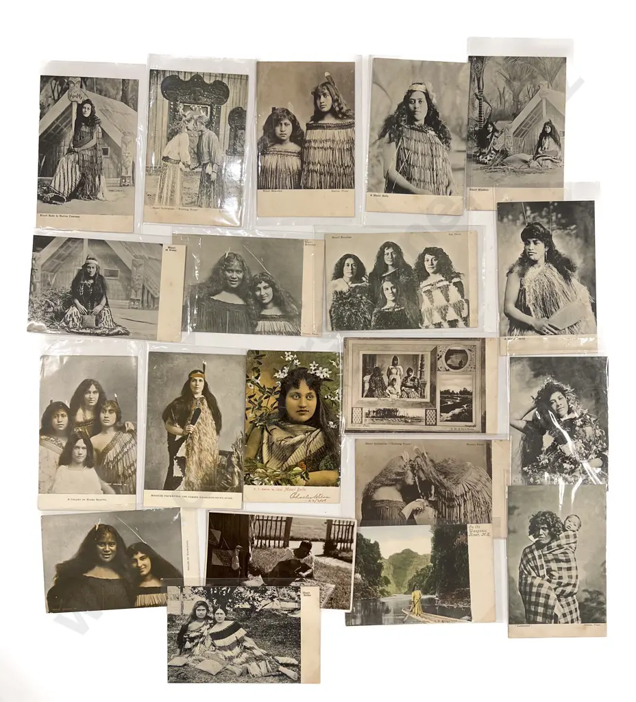 Collection of Twenty Vintage Maori Portrait & Scenic Postcards Image 1++