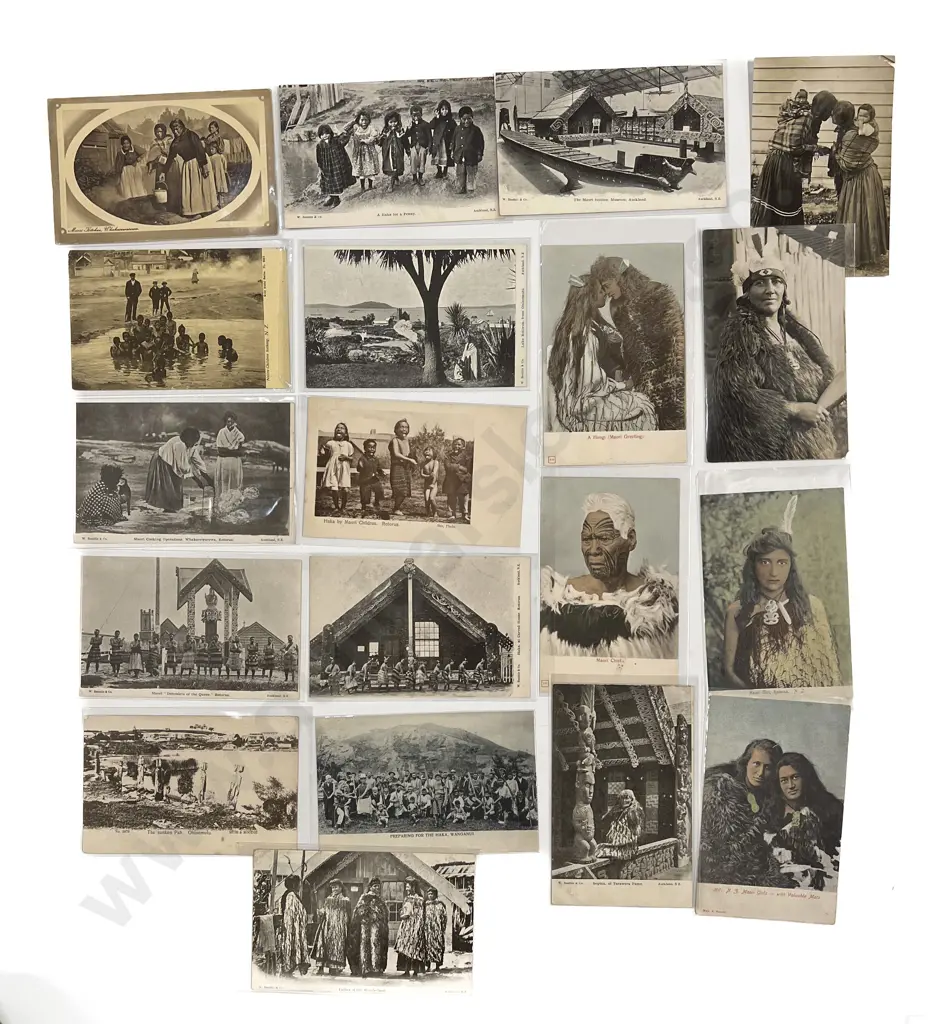 Collection of Twenty Vintage Maori Portrait & Scenic Postcards Image 1++
