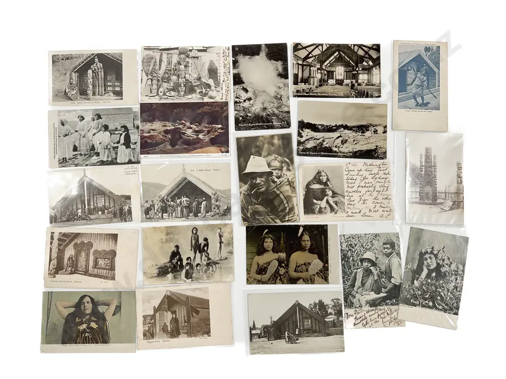 Collection of Twenty Vintage Maori Portrait & Scenic Postcards Image 1++