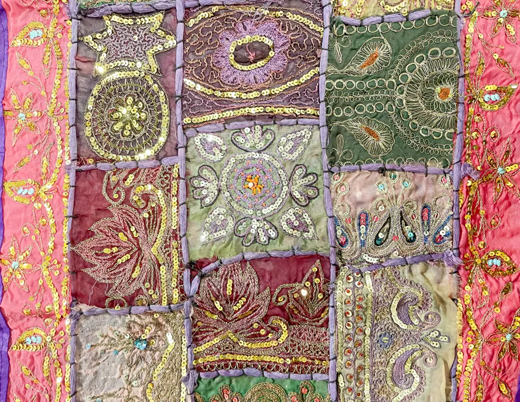 Two Indian Woven Patchwork Runners Image 1++
