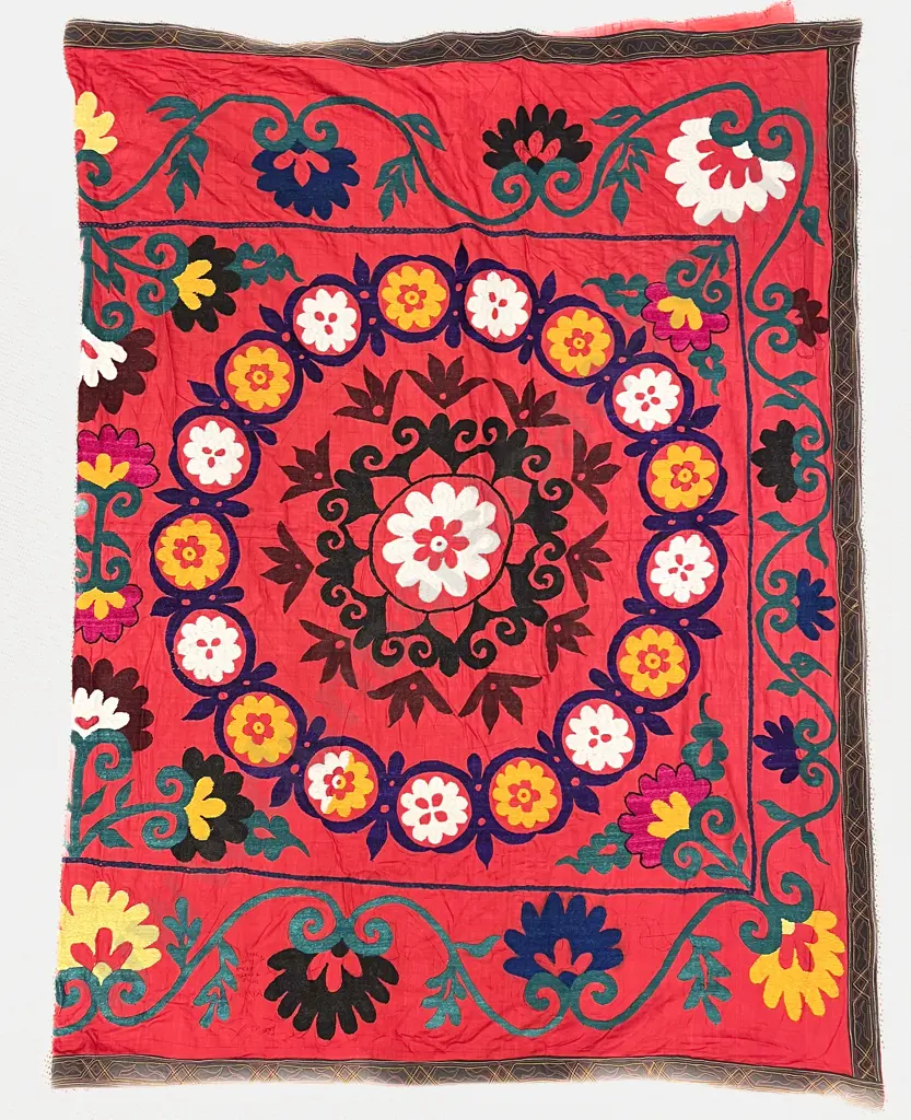 Turkish Uzbekistan Hand Embroidered Bed Cover Image 1++
