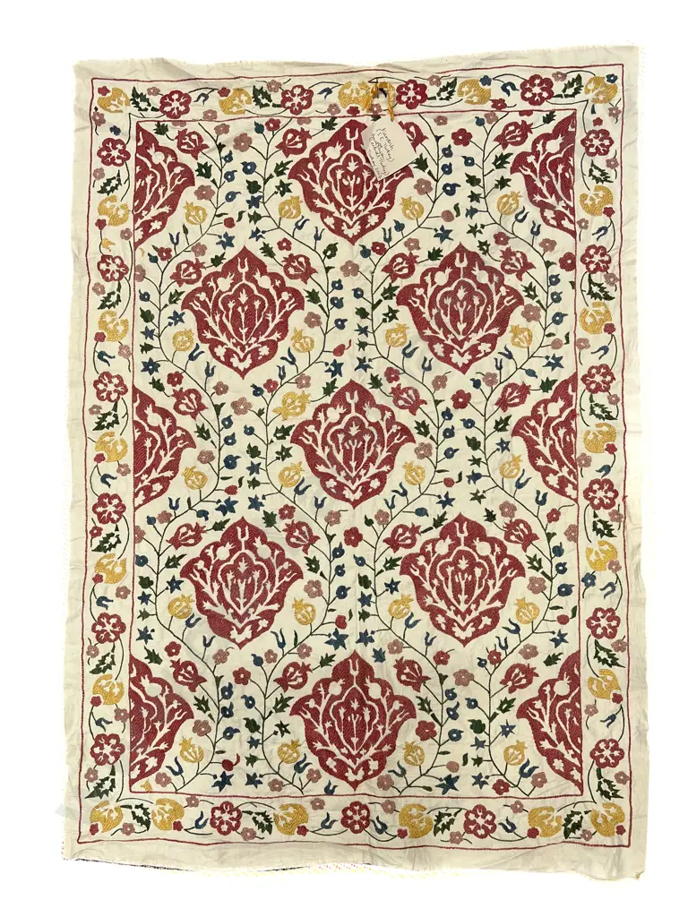 Kurdish Embroidered Panel and Japanese Hand Printed Material Sample Booklet Image 1++