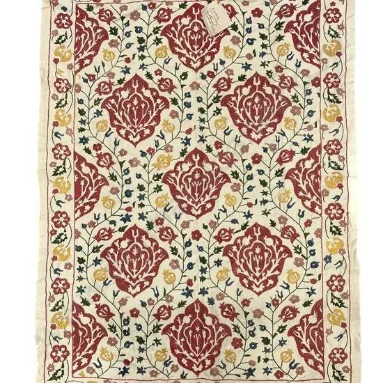 Kurdish Embroidered Panel and Japanese Hand Printed Material Sample Booklet