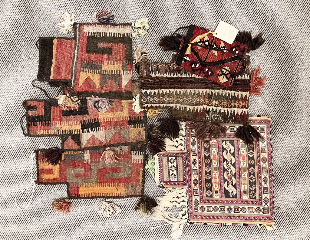 Five Kilim Salt Bags and Shoulder Bag Image 1++
