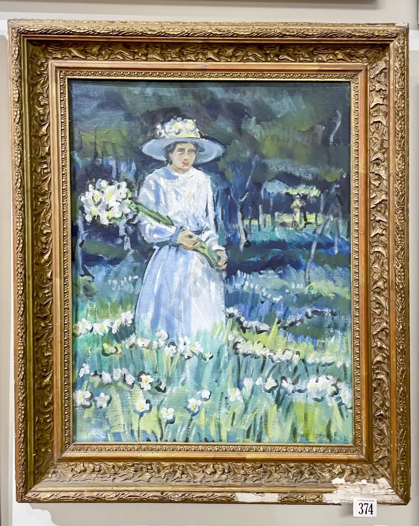 William Main (1934 - 2023) - Figure With Daffodils Image 1++