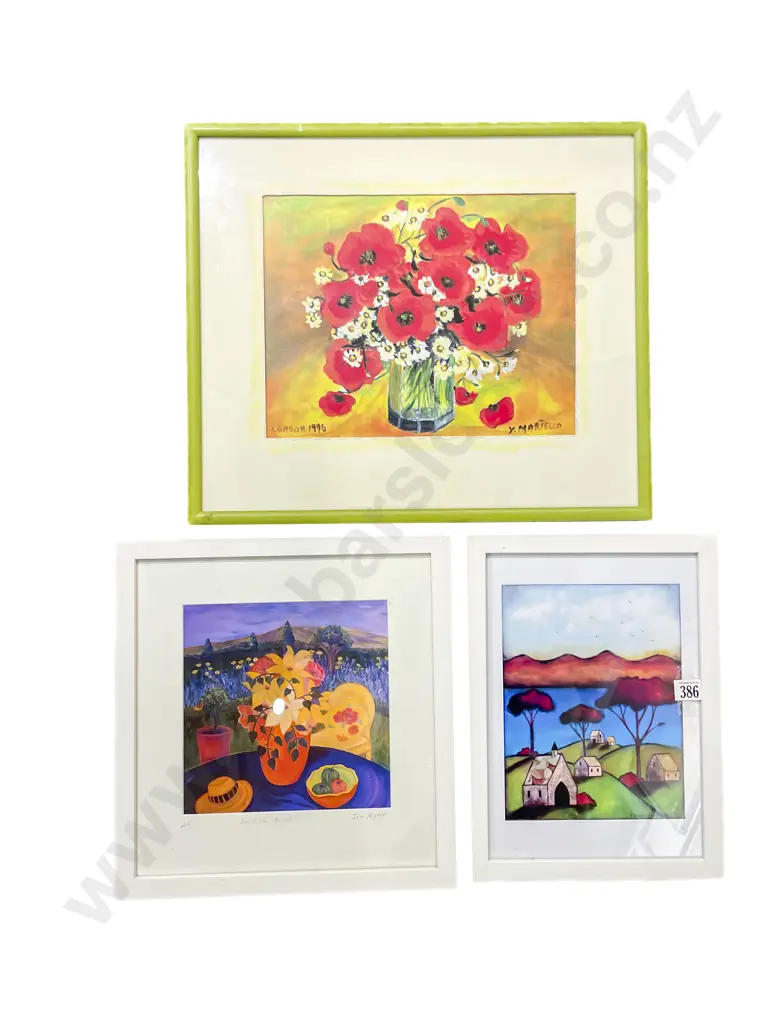 Three Assorted Framed Artworks Image 1++