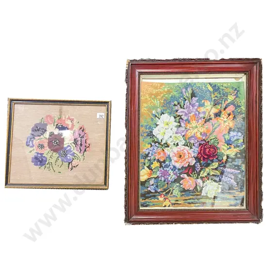 Four Assorted Framed Textile Works